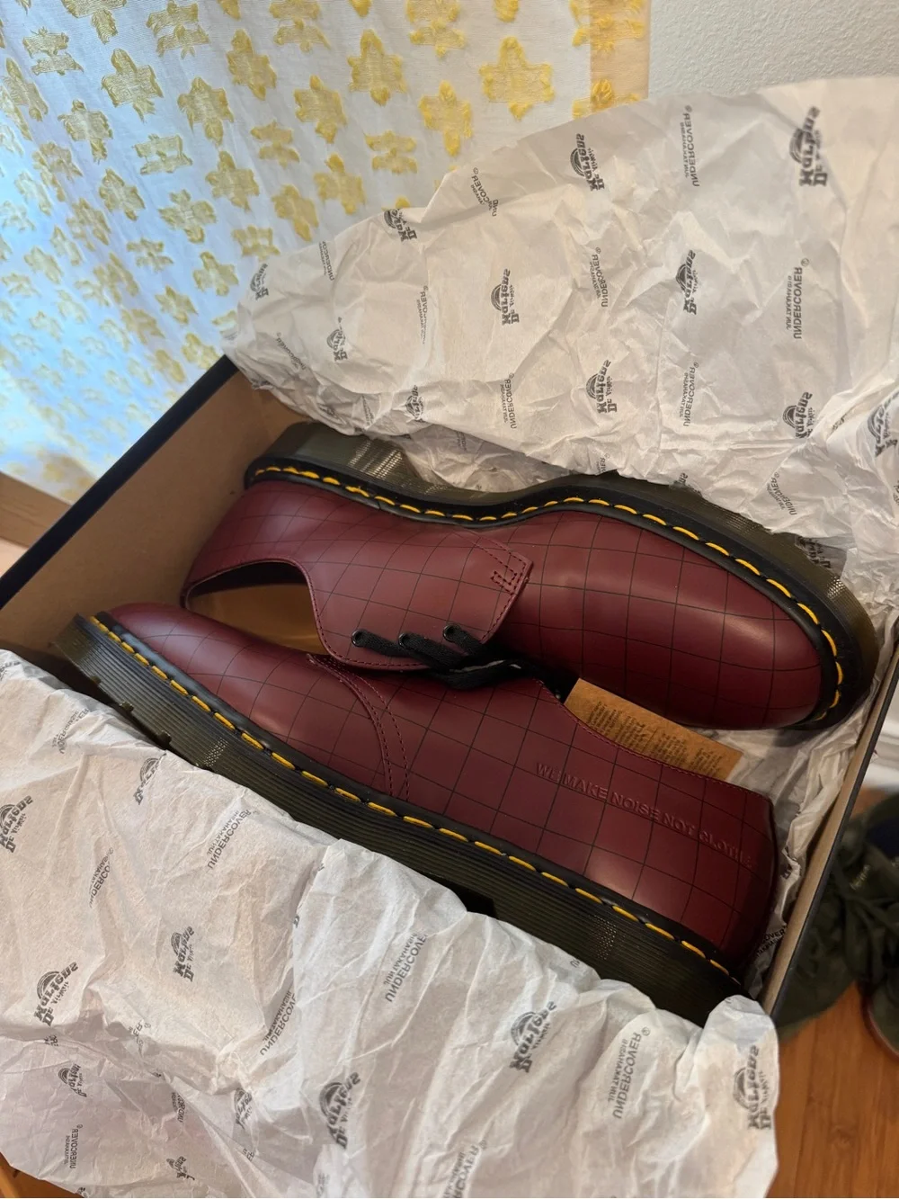 RARE Dr. Martens Men’s Burgundy Leather Oxford x UNDERCOVER
